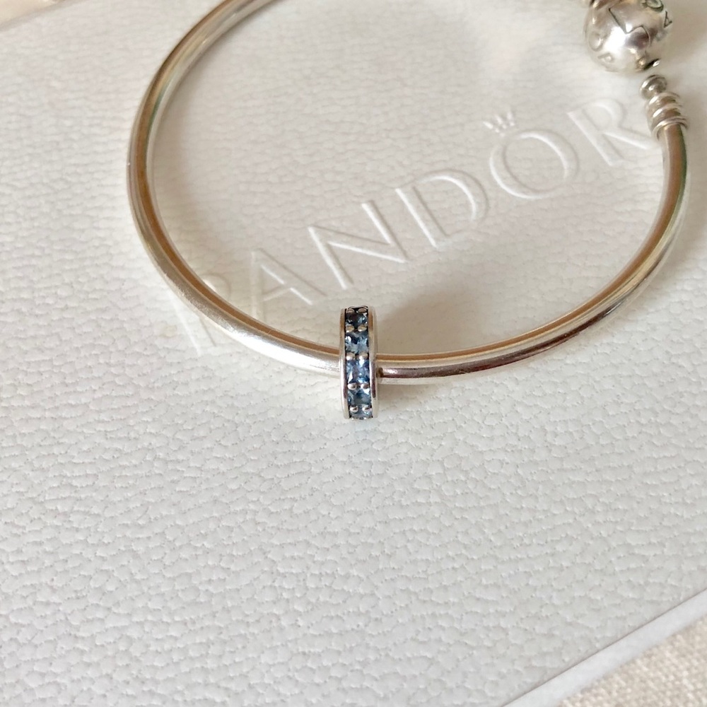 Pandora aquamarine spacer